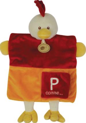 Marionnette P comme Poule rouge et orange BN669 Baby Nat
