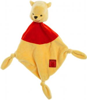 Doudou Winnie rouge et jaune 3 noeuds Disney Baby, Simba Toys (Dickie), Nicotoy