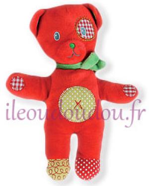 Peluche ours rouge et vert Nicotoy, Simba Toys (Dickie)
