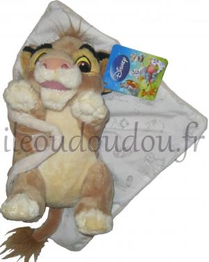 Peluche Simba Roi Lion dans sa couverture Disney Baby, Nicotoy, Simba Toys (Dickie)