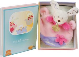 Doudou lapin rose et bleu BN216 Baby Nat