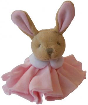 Mini doudou lapin L'ange rose pastel - DC2357 Doudou et compagnie