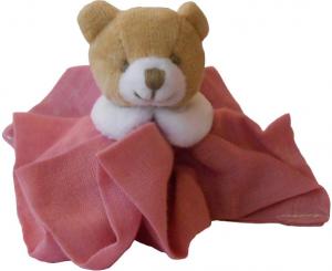 Mini doudou ours L'ange rose foncé - DC2357 Doudou et compagnie