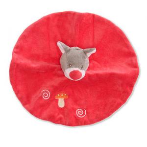 Doudou chien rond rose rouge champignon sos
