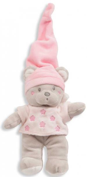Doudou peluche ours rose Nicotoy