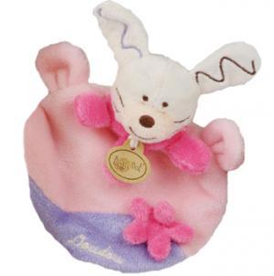 Doudou lapin rose et bleu BN216 Baby Nat