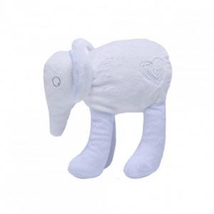 Peluche éléphant blanc et mauve Grain de blé