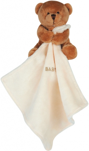 Doudou ours marron foncé avec mouchoir - BN3520 Baby Nat