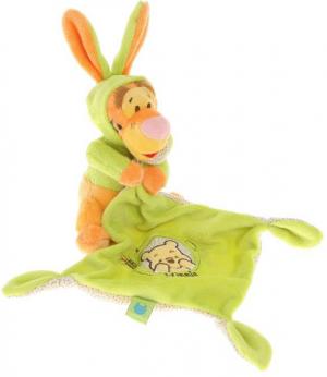Doudou Tigrou vert capuche et mouchoir Disney Baby, Nicotoy, Simba Toys (Dickie)