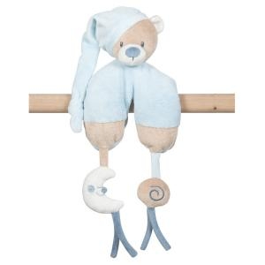 Peluche ours Milo bleu activités (neuf sans étiquette)