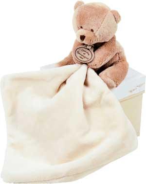 Peluche ours marron avec doudou DC302 Doudou et compagnie