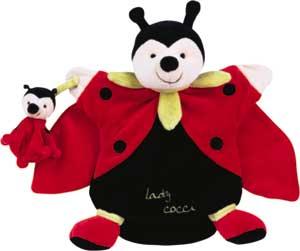 Marionnette coccinelle Lady Cocci DC1568 Doudou et compagnie