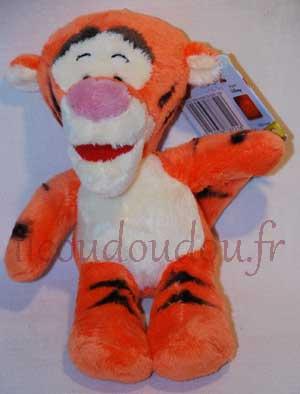 Doudou peluche tigre Tigrou orange et jaune - Flopsies too Disney Baby, Nicotoy