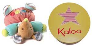 Peluche souris Bliss rouge et bleu Kaloo Kaloo