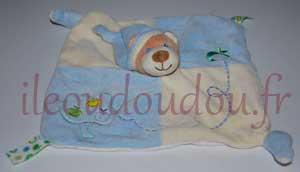 Doudou ours pommes bleu Gipsy