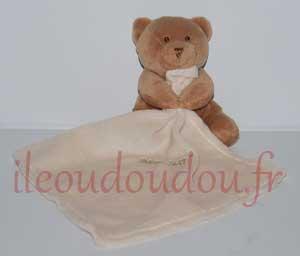 Doudou ours marron foncé avec mouchoir - BN3520 Baby Nat