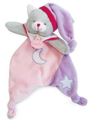 Doudou chat rose luminescent étoile BN0138 Baby Nat