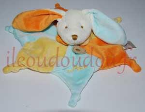 Doudou lapin jaune bleu et orange mMhh BN306 Baby Nat