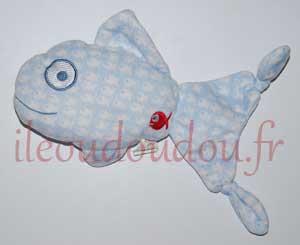 Peluche poisson bleu, blanc et rouge TAO (Tape à l'oeil), Simba Toys (Dickie)