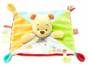 Doudou Winnie multicolore jaune vert bleu et rouge Disney Baby, Nicotoy, Simba Toys (Dickie)