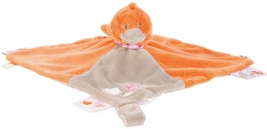 Doudou Babette poussin orange et gris Noukie's