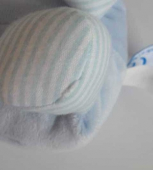 Mini peluche OURS bleu et blanc Pastelous