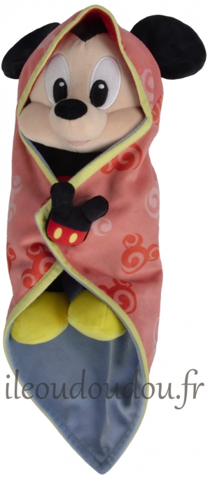 Mickey peluche avec couverture sos