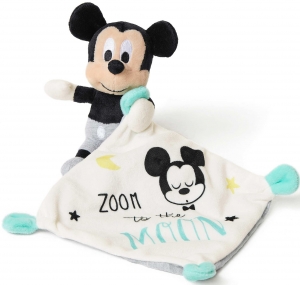 Doudou Mickey bleu Zoom to the Moon Disney Baby, Nicotoy, Simba Toys (Dickie)