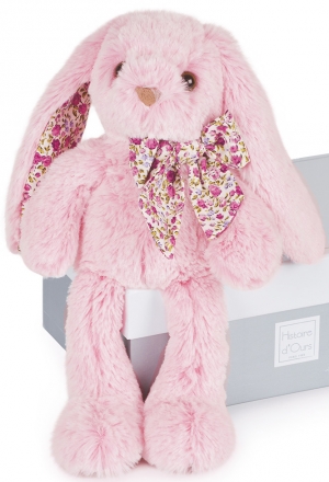 Peluche lapin Copains calins rose HO2434 Histoire d'ours