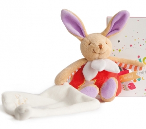 Ddoudou lapin orange DC3025 Doudou et compagnie