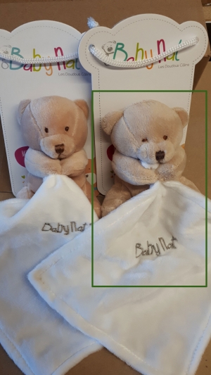 Doudou ours marron clair avec mouchoir - BN3520 Baby Nat