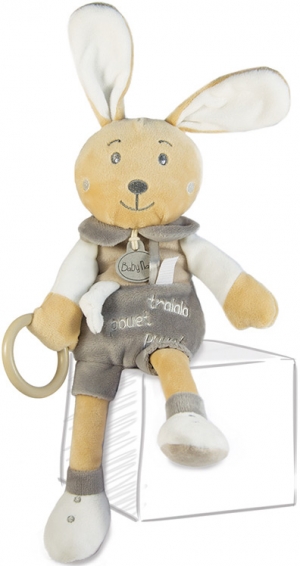 Lapin gris Perlim peluche d'activités BN096 Baby Nat