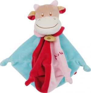 Doudou vache Meuh rose et bleu BN306 Baby Nat