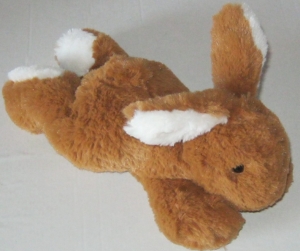 Peluche lapin couché marron et blanc 26 cm Nicotoy, Simba Toys (Dickie)