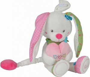 Peluche lapin musical rose et blanc Lief! Lief Lifestyle, Simba Toys (Dickie), Nicotoy