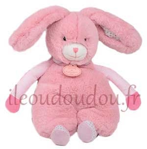 Peluche lapin rose Les Choupidoux DC2760 Doudou et compagnie