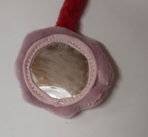 Peluche chat rose avec miroir DC2573