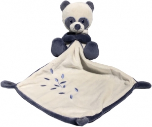 Peluche panda avec doudou bleu et blanc crème Nicotoy, Simba Toys (Dickie)