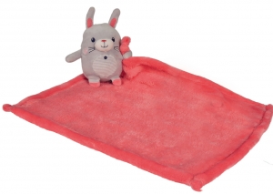 Peluche lapin gris avec couverture rose Nicotoy, Simba Toys (Dickie)