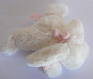 Peluche lapin blanc et rose Bonbon DC1239 Doudou et compagnie