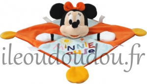 Doudou Minnie mouse orange et bleu Disney Baby, Nicotoy, Simba Toys (Dickie)