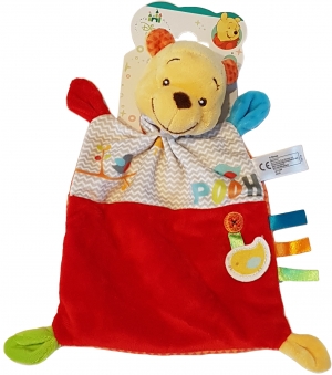 Doudou Winnie rectangle rouge Pooh Disney Baby, Nicotoy, Simba Toys (Dickie)