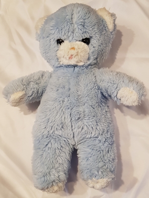 Peluche ours bleu et blanc Grand modèle Boulgom, Vintage