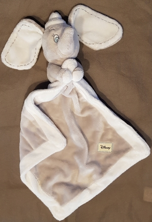 Doudou Dumbo gris et blanc crème Disney Baby, Nicotoy, Simba Toys (Dickie)