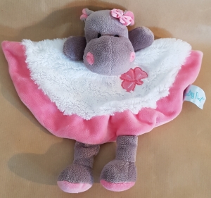 Doudou hippopotame rose Zoé BN082 Baby Nat