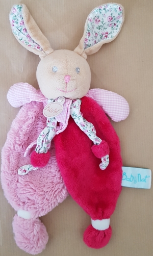 Doudou lapin Poupi rose BN0111 Baby Nat