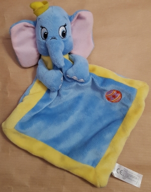 Doudou Dumbo bleu et jaune Disney Baby, Nicotoy, Simba Toys (Dickie)