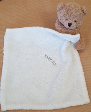 Doudou ours marron foncé avec mouchoir - BN3520 Baby Nat