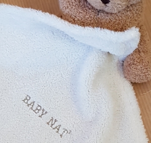 Doudou ours marron foncé avec mouchoir - BN3520