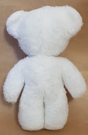 Ours en peluche blanc pompons